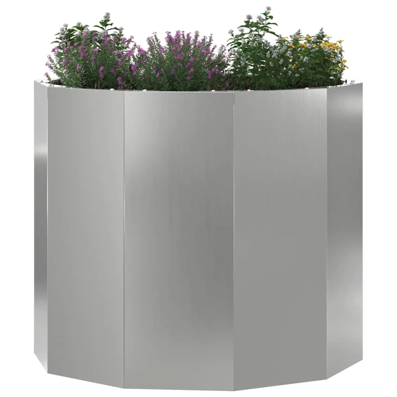 Jardinera Plateado 60 X 60 X 50 Cm Acero Galvanizado