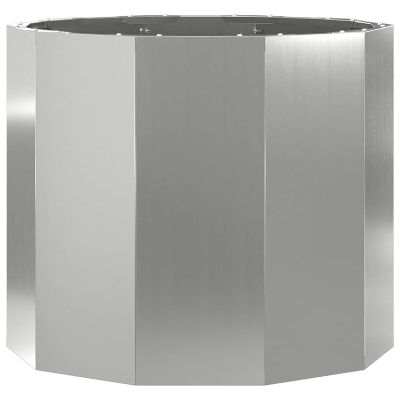 Jardinera Plateado 60 X 60 X 50 Cm Acero Galvanizado