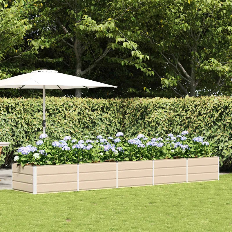 Jardinera Marfil 400 X 80 X 45 Cm Acero