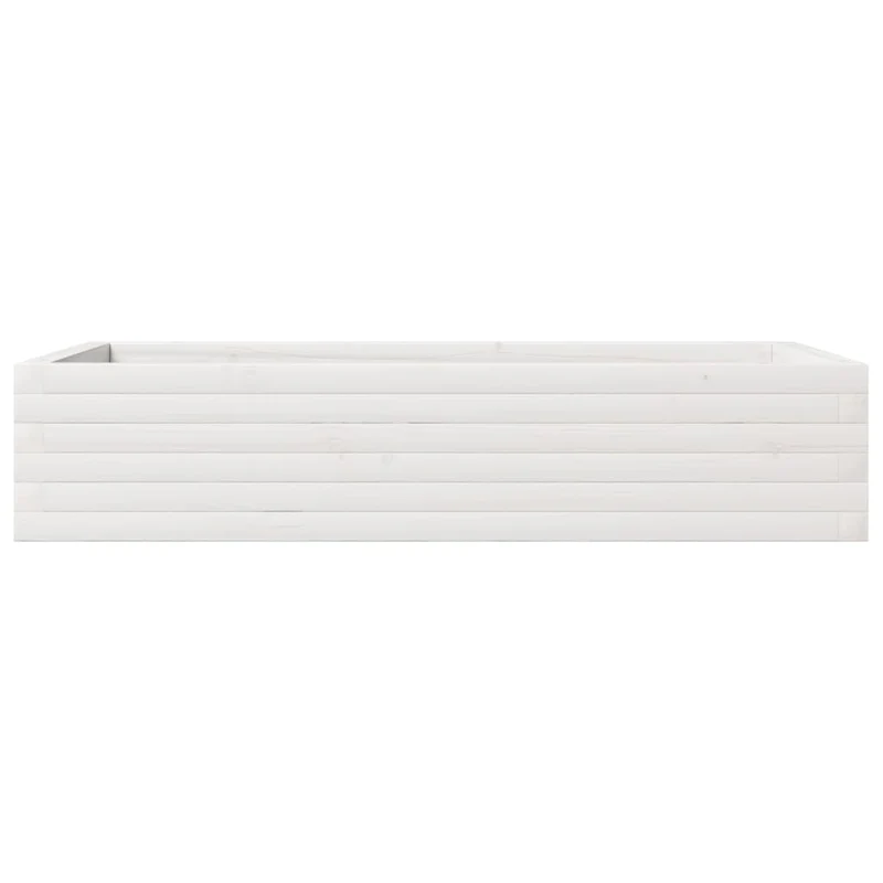 Jardinera De Madera Maciza De Pino Blanco 110x60x23 Cm