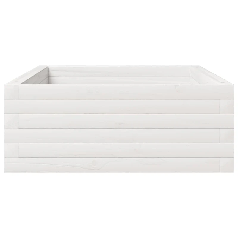 Jardinera De Madera Maciza De Pino Blanco 110x60x23 Cm