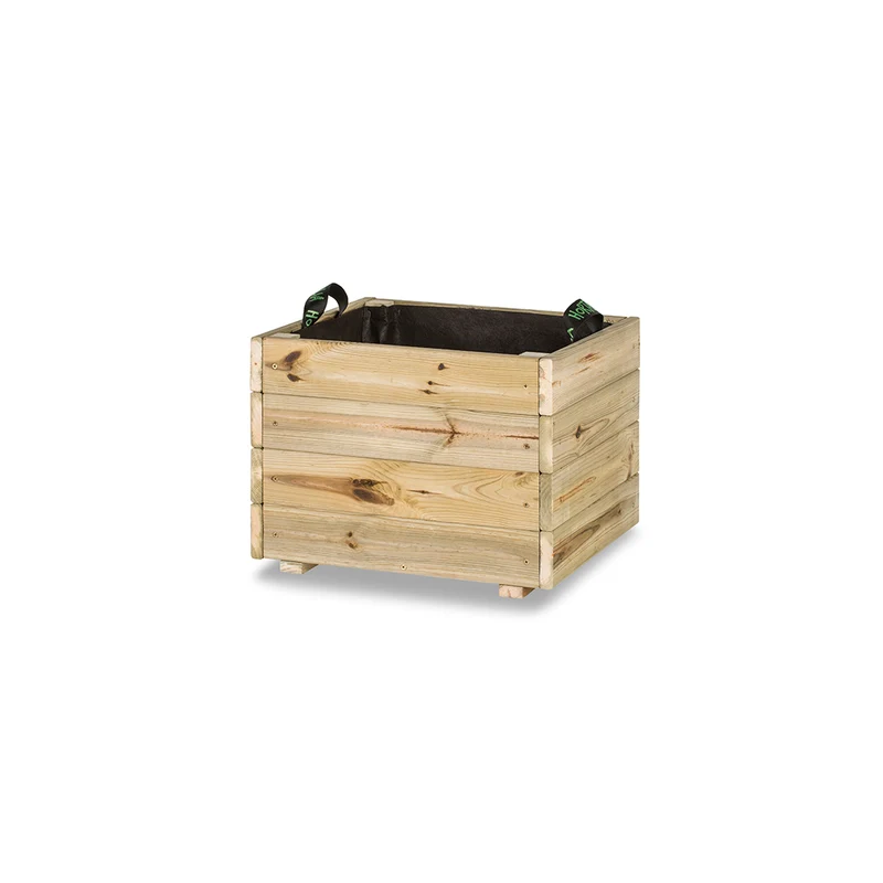 Jardinera De Madera Para Exterior Pun KD Hortalia 50x50x40 Cm