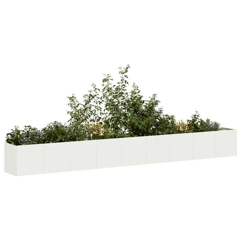 Jardinera De Acero Laminado En Frío Blanco 360x40x40 Cm