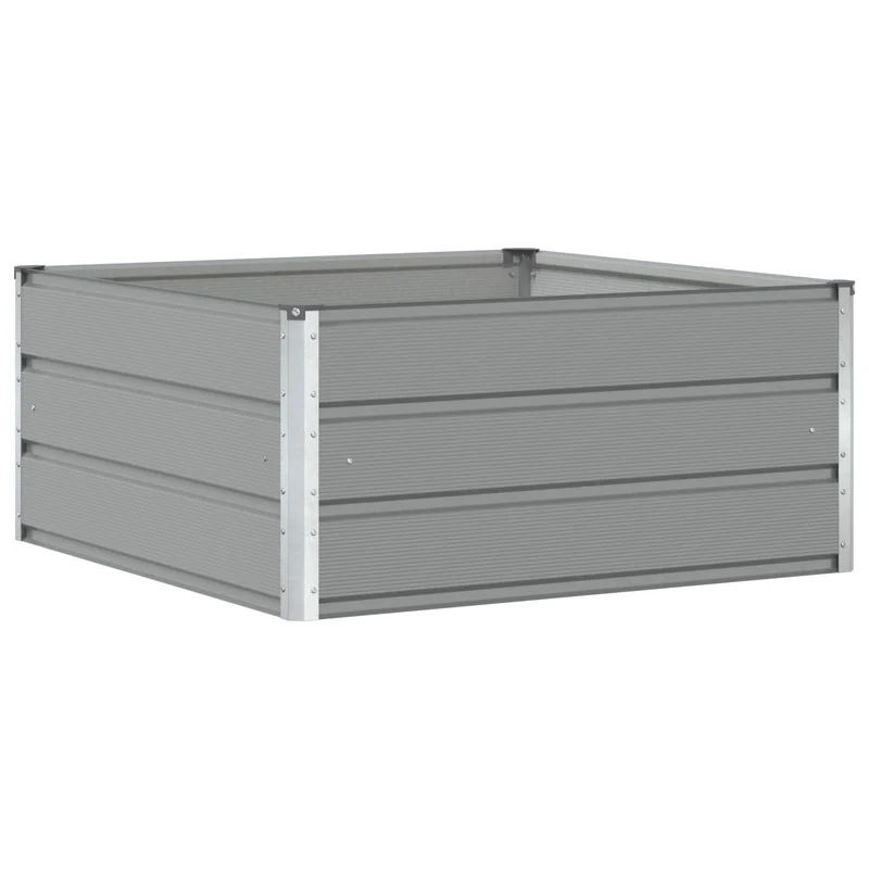 Jardinera Gris Claro 100 X 100 X 45 Cm Acero