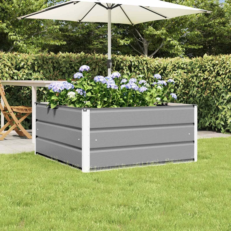 Jardinera Gris Claro 100 X 100 X 45 Cm Acero