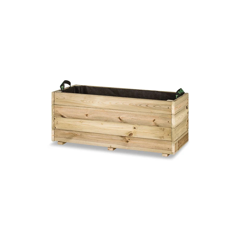 Jardinera De Madera Para Exterior 90x40x40 Cm Ghio Kd Hortalia