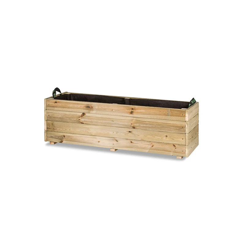 Jardinera De Madera Para Exterior 120x40x40 Cm Ghio Kd Hortalia