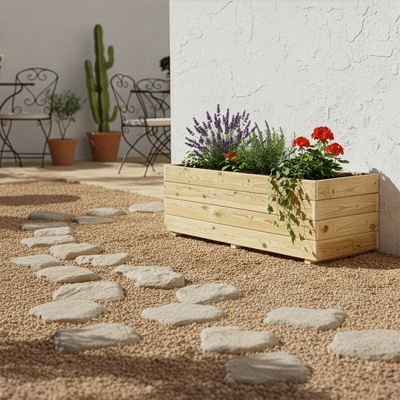 Jardinera De Madera Para Exterior 120x40x40 Cm Ghio Kd Hortalia