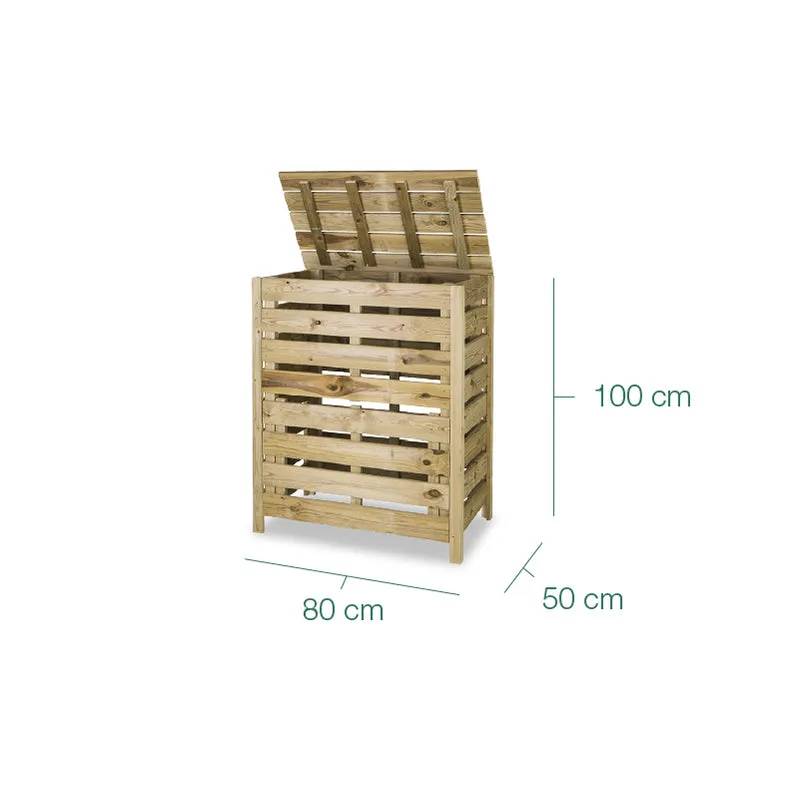 Compostador De Madera Tratada 315 L Hortalia