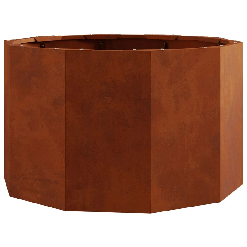 Jardinera Oxidado 60 X 60 X 35 Cm Acero Autopatinable