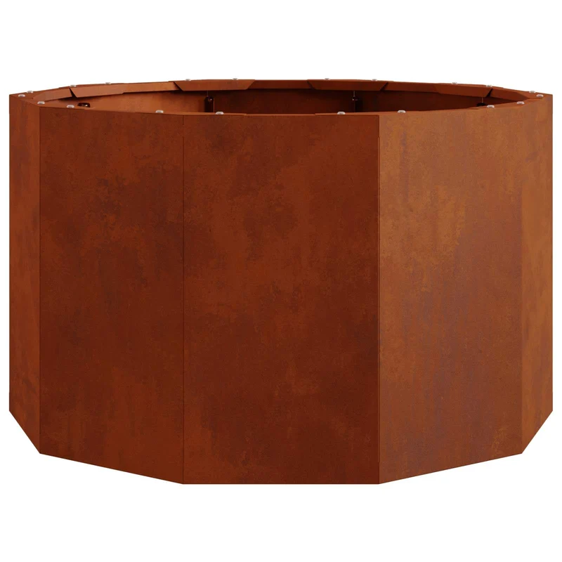 Jardinera Oxidado 60 X 60 X 35 Cm Acero Autopatinable