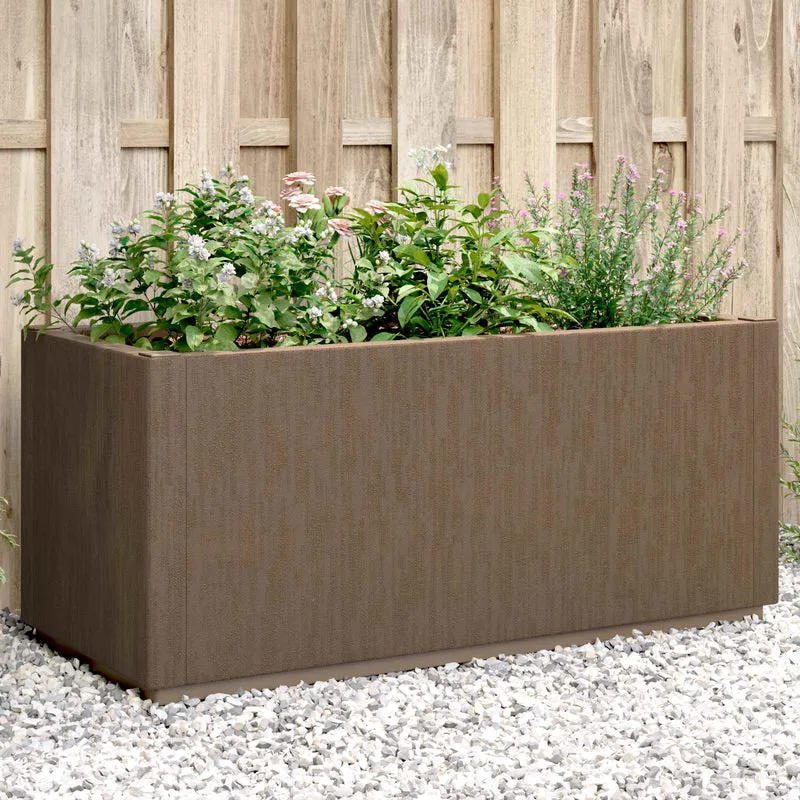 Caja De Flores De Jardín Marrón 80 X 36 X 35 Cm Pp