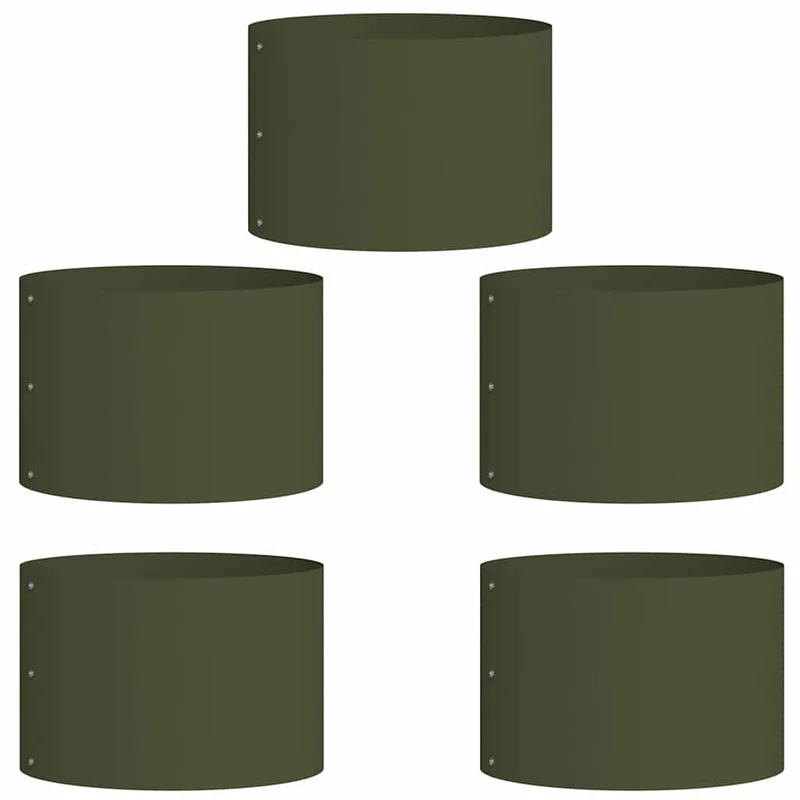 Anillo Para Maceta 5 Pcs Verde Oliva 30 X 30 X 20 Cm