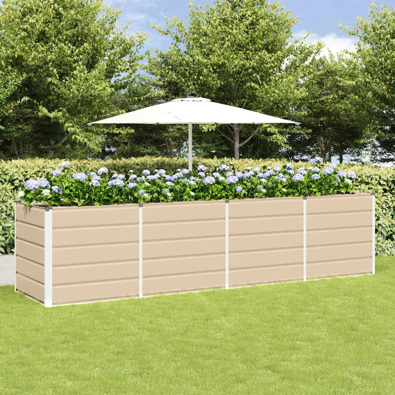 Jardinera Marfil 320 X 80 X 75 Cm Acero