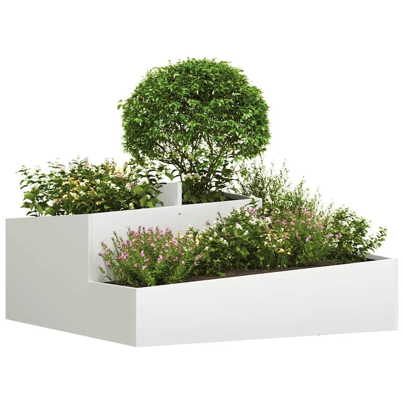Macetero De Jardín Blanco 100 X 100 X 50 Cm