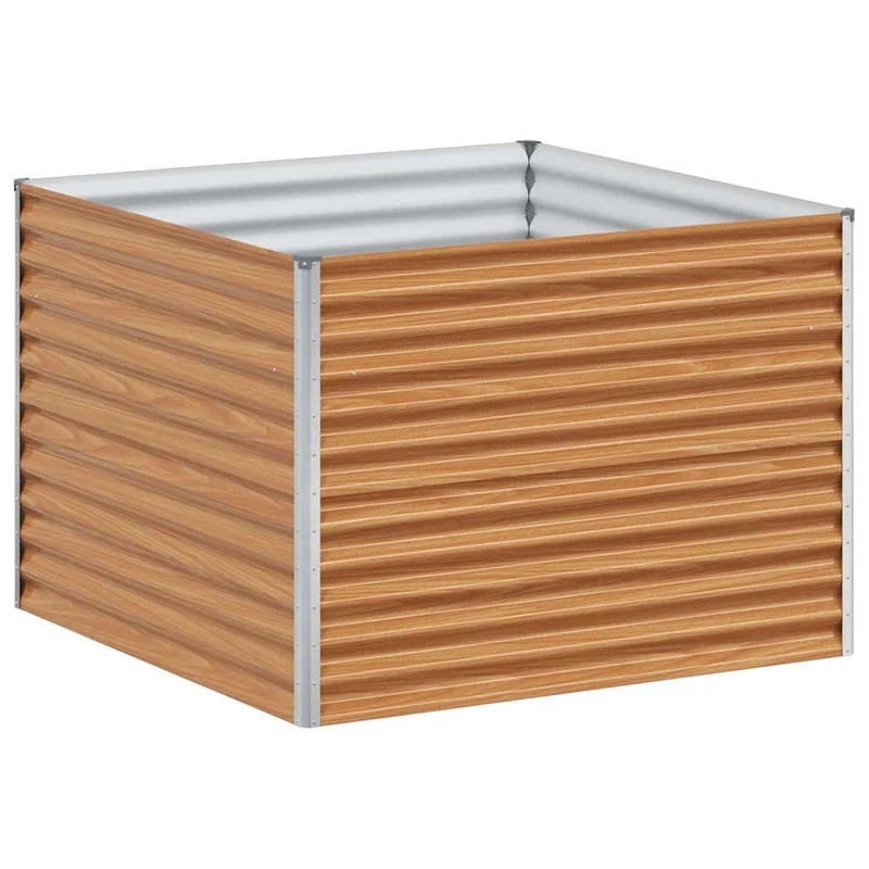 Arriate Elevado Marrón Claro 98 X 100 X 68 Cm Acero Galvanizado