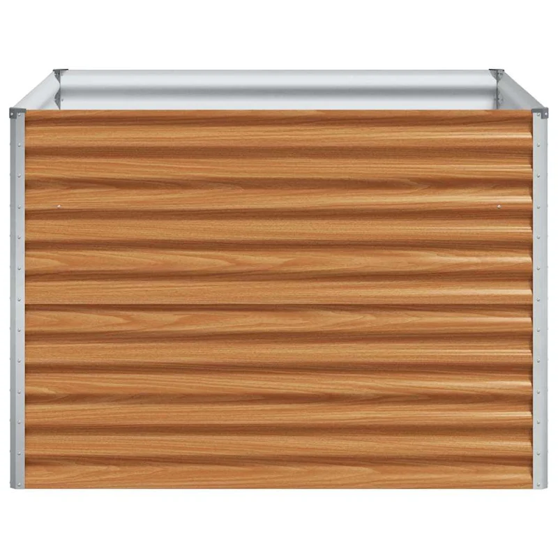 Arriate Elevado Marrón Claro 98 X 100 X 68 Cm Acero Galvanizado