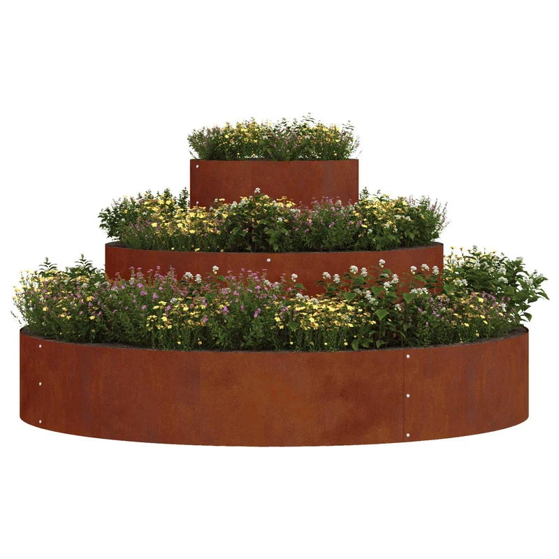Maceta Para Jardín Oxidado 120 X 120 X 20 Cm