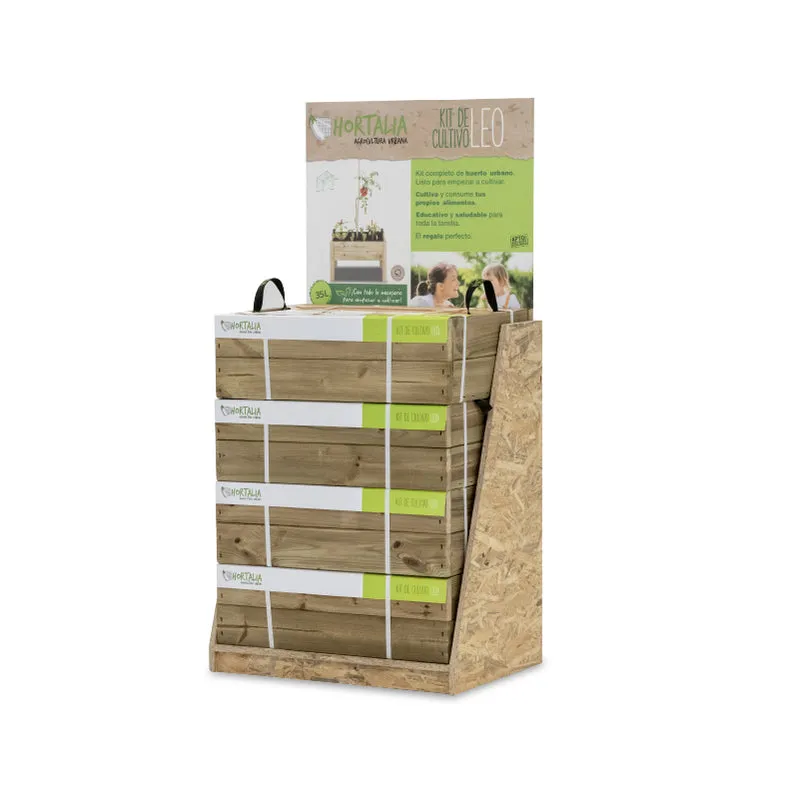 Huerto Urbano De Madera Kit Leo Hortalia 60x40x40 Cm