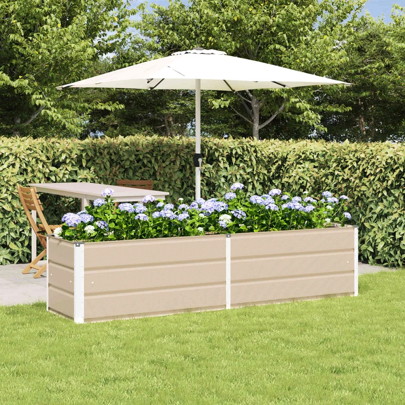 Jardinera Marfil 195 X 50 X 45 Cm Acero Galvanizado