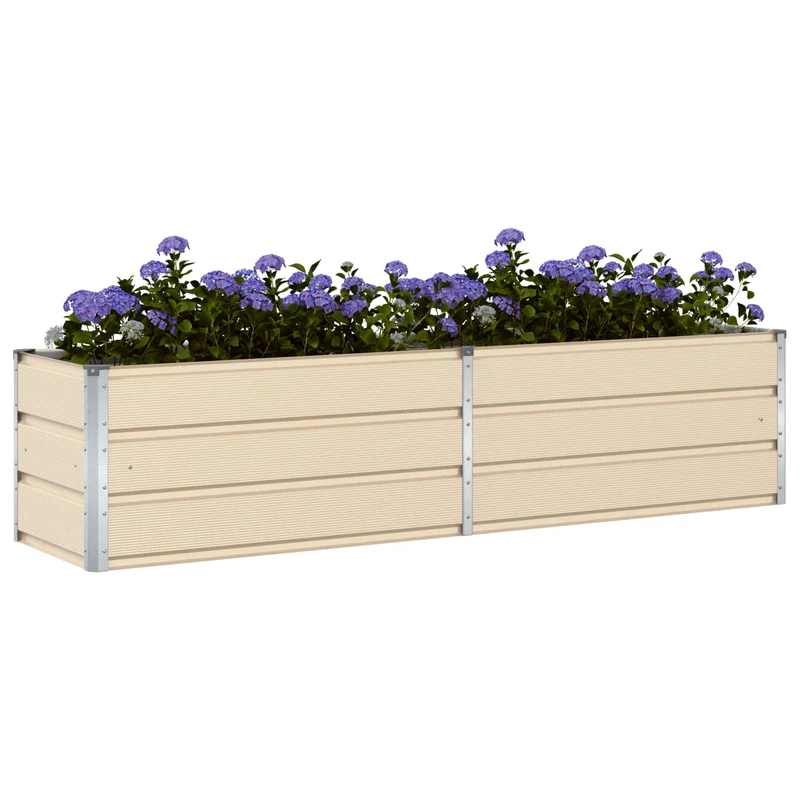 Jardinera Marfil 195 X 50 X 45 Cm Acero Galvanizado