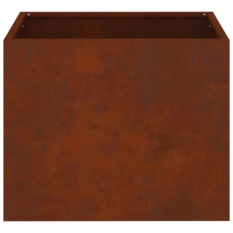 Macetero De Jardín Oxidado 50 X 32 X 40 Cm Acero Autopatinable