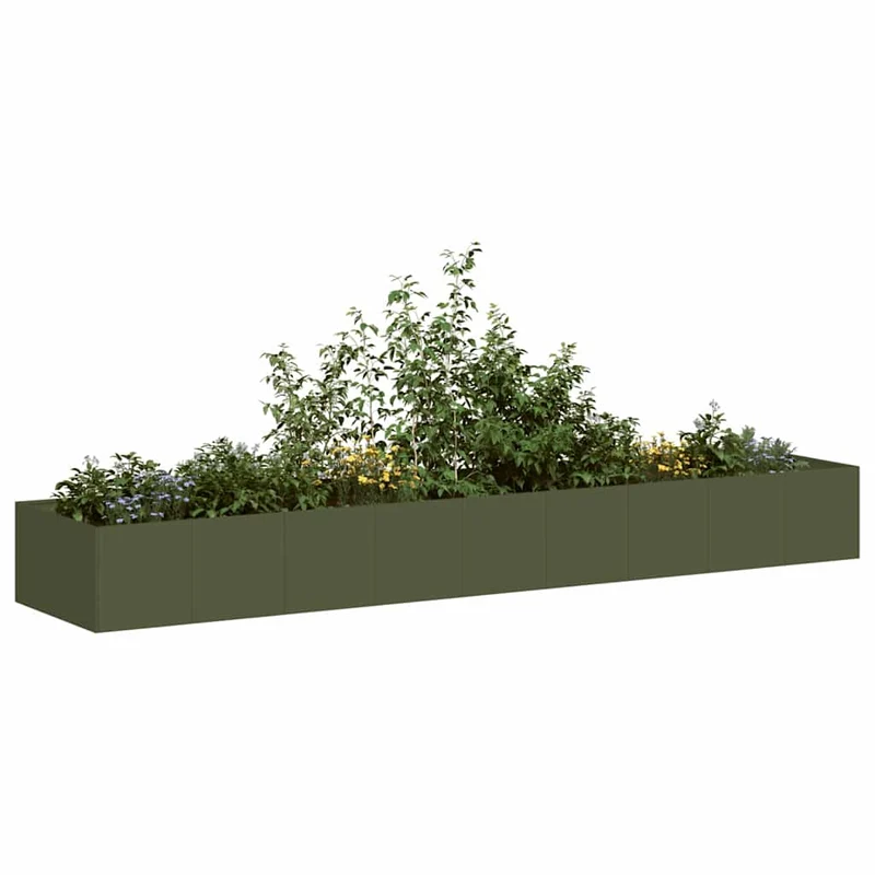Jardinera Acero Verde Oliva 360x80x40 Cm