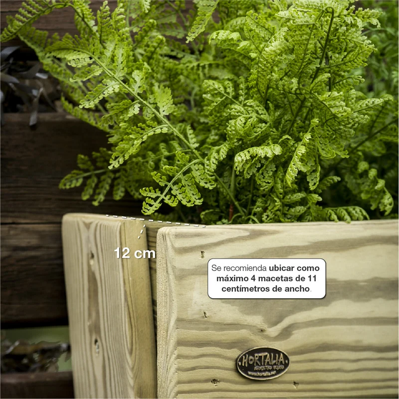 Jardinera Vertical Madera Tratada Exterior Stand Line Island 3B Hortalia