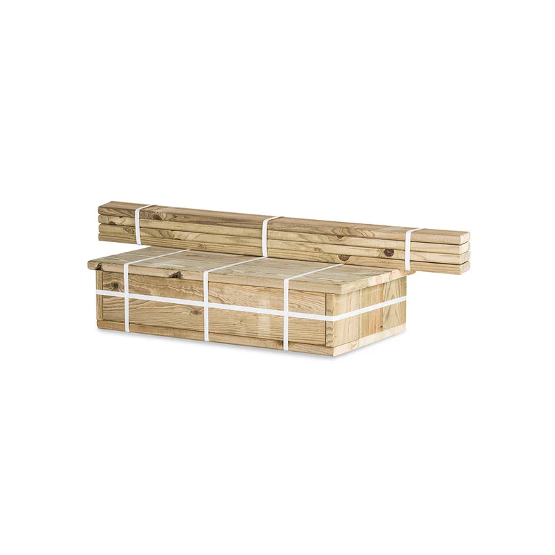 Jardinera Vertical Madera Tratada Exterior Stand Line Island KD 3B Hortalia