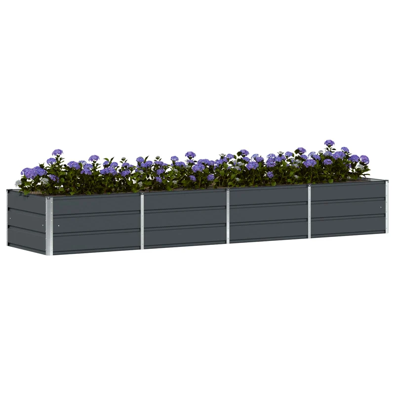 Jardinera Antracita 320 X 80 X 45 Cm Acero