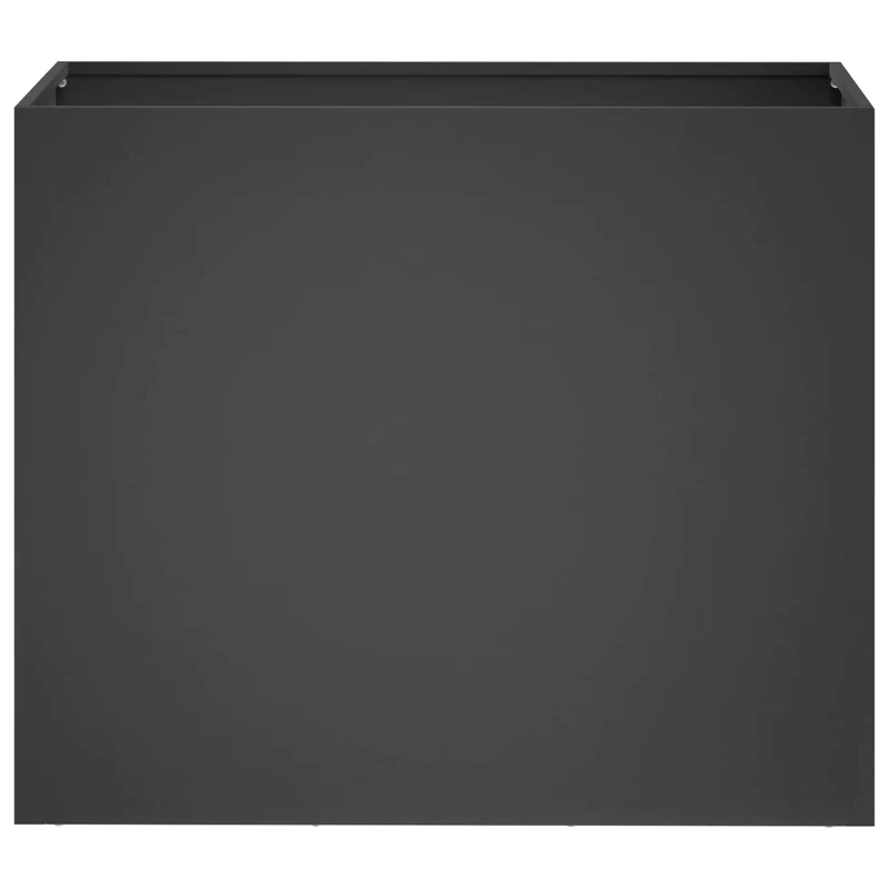 Macetero De Jardín 2 Uds. Negro 60 X 30 X 50 Cm