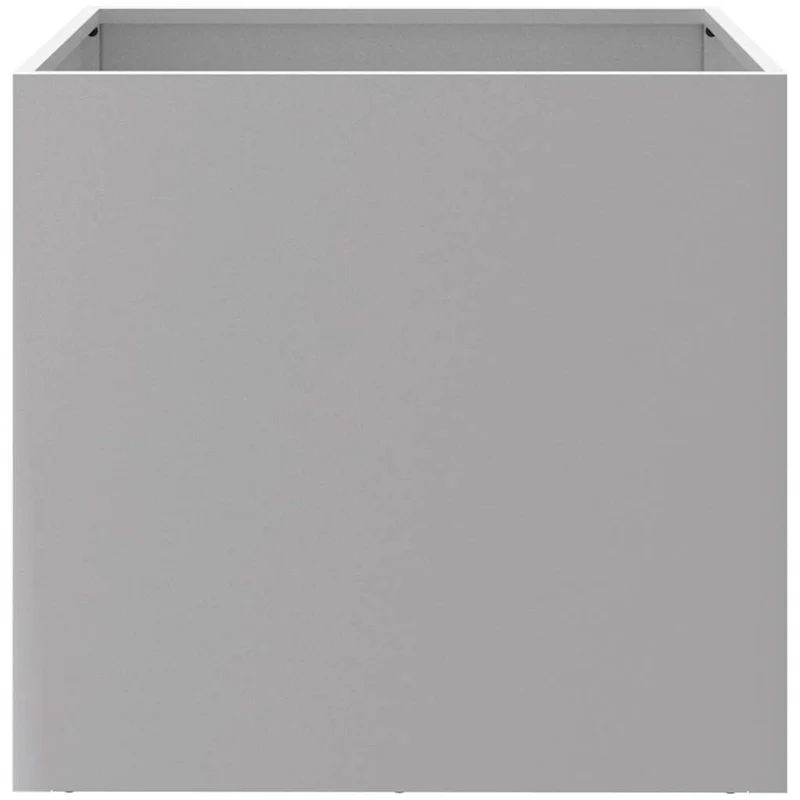 Jardinera De Acero Galvanizado Plateado 42x40x39 Cm
