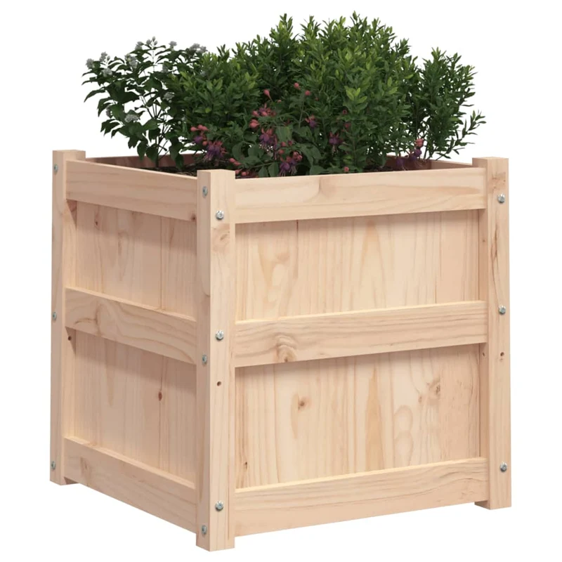 Jardineras De Exterior 2 Unidades Madera Maciza De Pino