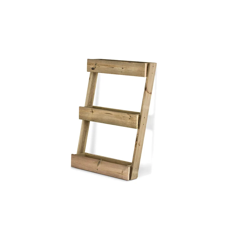 Jardinera Vertical Madera Tratada Exterior Stand Line Floor KD 3B Hortalia
