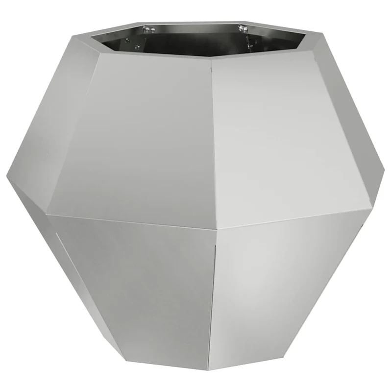Jardinera Plateado 50 X 50 X 40 Cm Acero Galvanizado