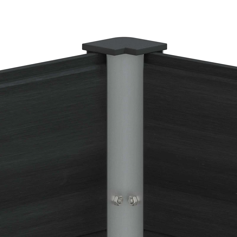 Arriate Elevado Negro 150 X 50 X 54 Cm Wpc Y Aluminio
