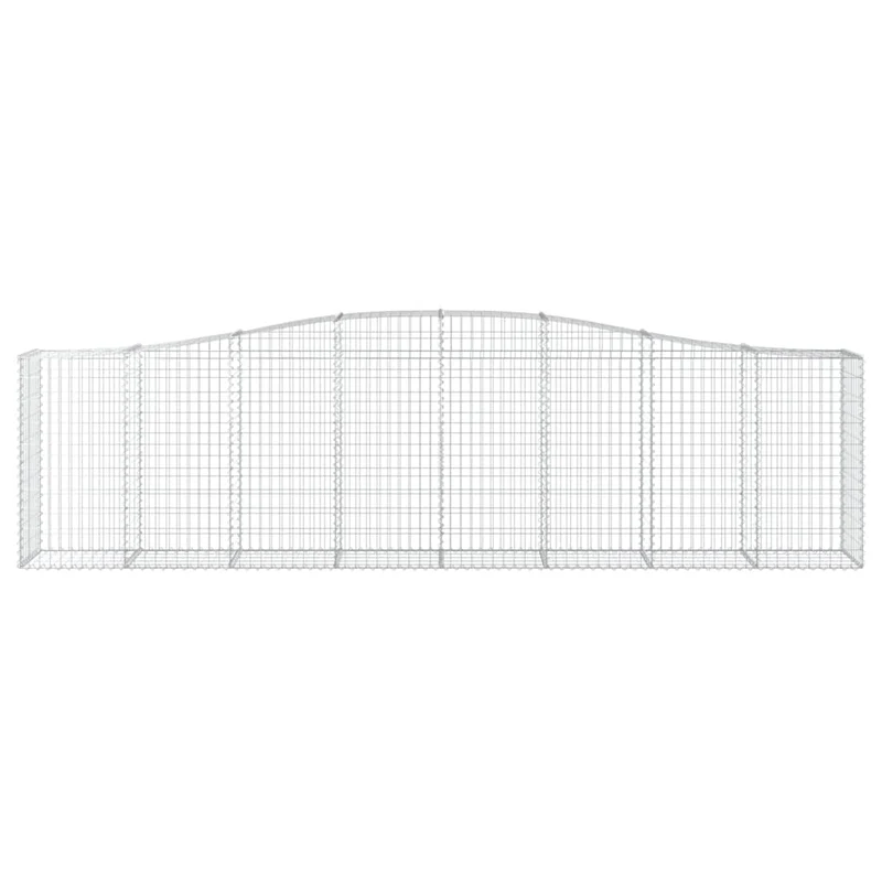 Cestas De Gaviones 4 Uds Forma De Arco Hierro 400x50x100/120 Cm
