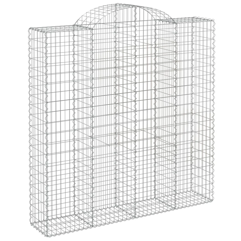 Cestas De Gaviones 2 Uds Forma De Arco Hierro 200x50x200/220 Cm