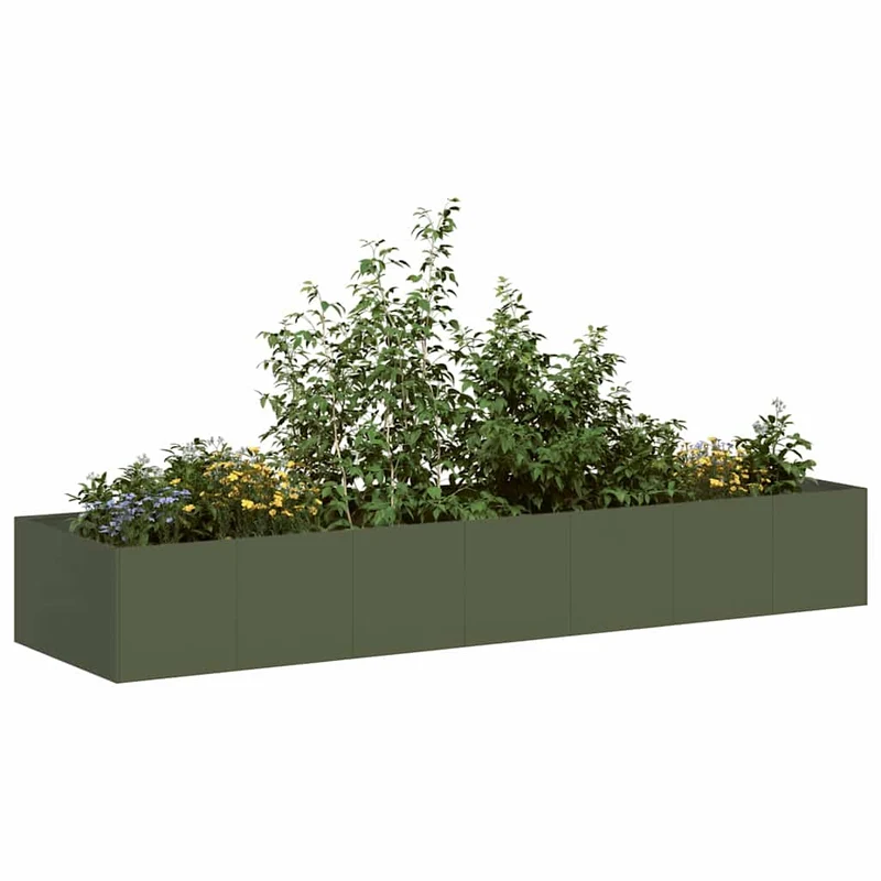 Jardinera Acero Verde Oliva 280x80x40 Cm
