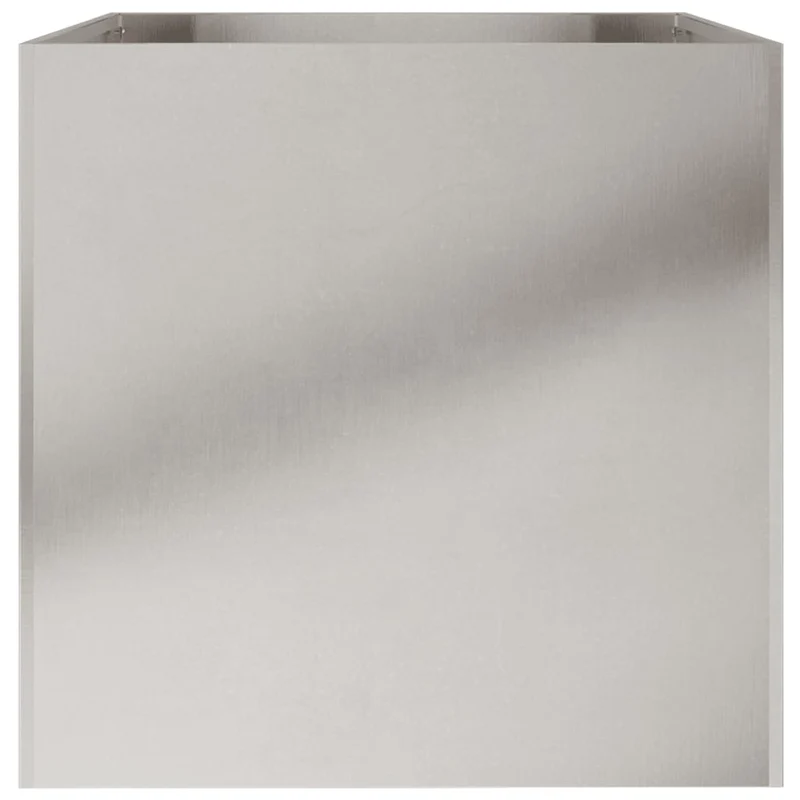Jardinera De Acero Inoxidable Plateado 62x47x46 Cm
