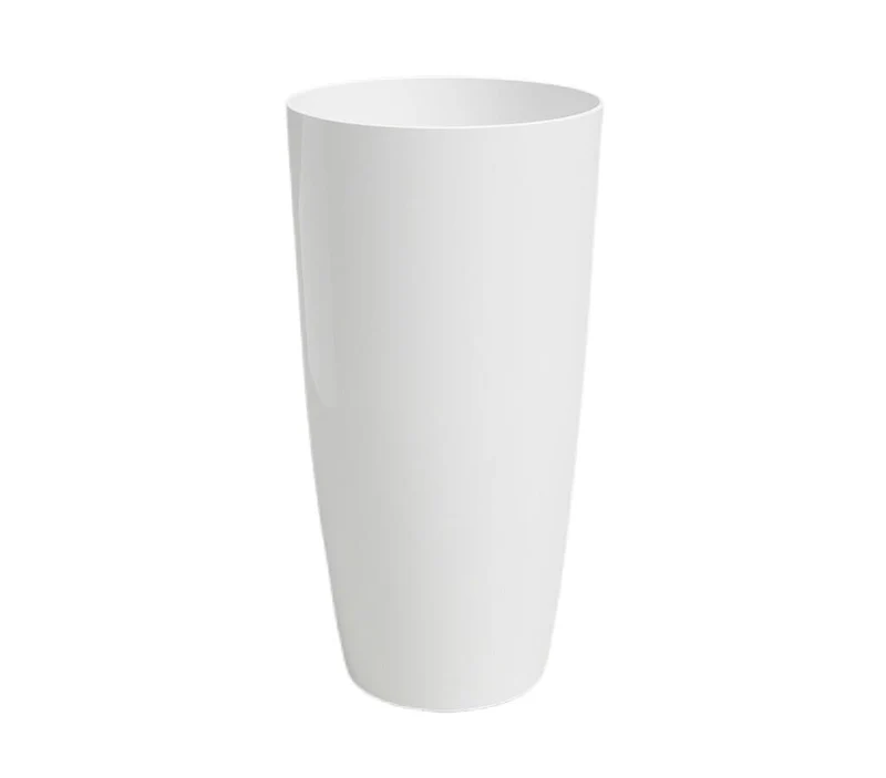 Macetero De Plástico Reciclado Santorini Blanco 65cm