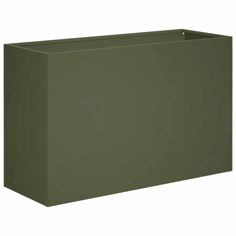 Macetero De Jardín Verde Oliva 80 X 30 X 50 Cm