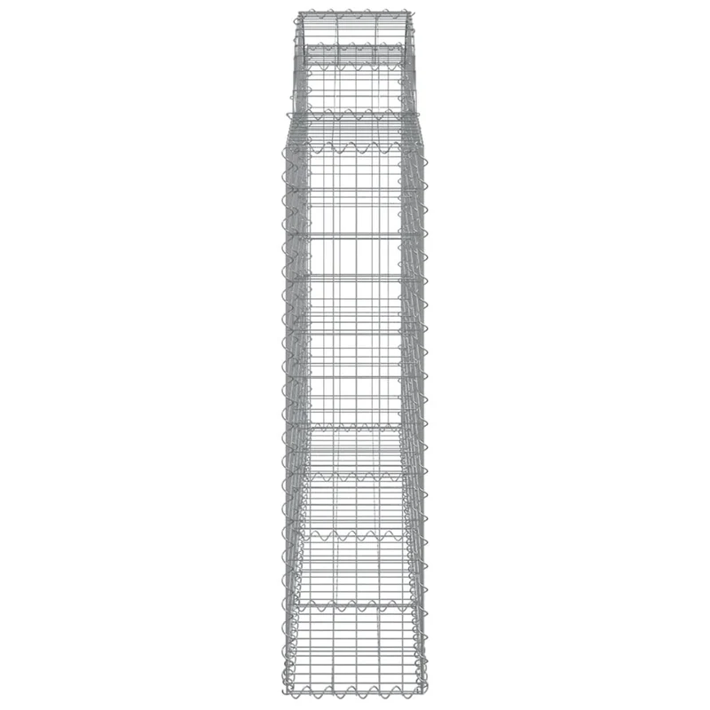 Cestas Gaviones 15 Uds Forma De Arco Hierro 200x30x120/140 Cm