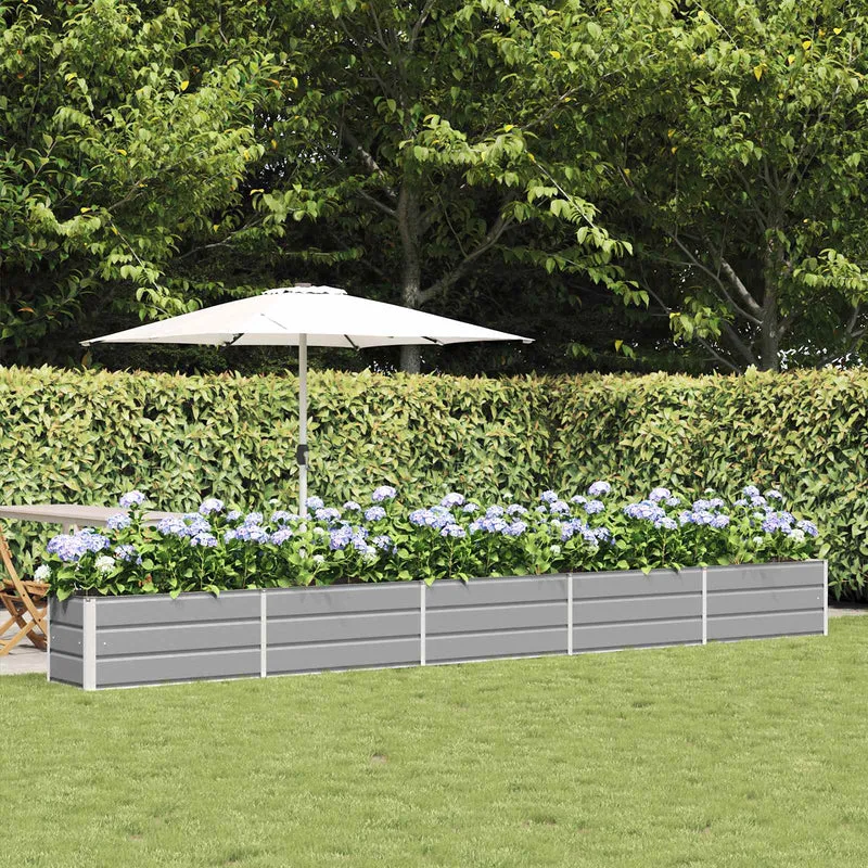 Jardinera Gris Claro 480 X 50 X 45 Cm Acero Galvanizado