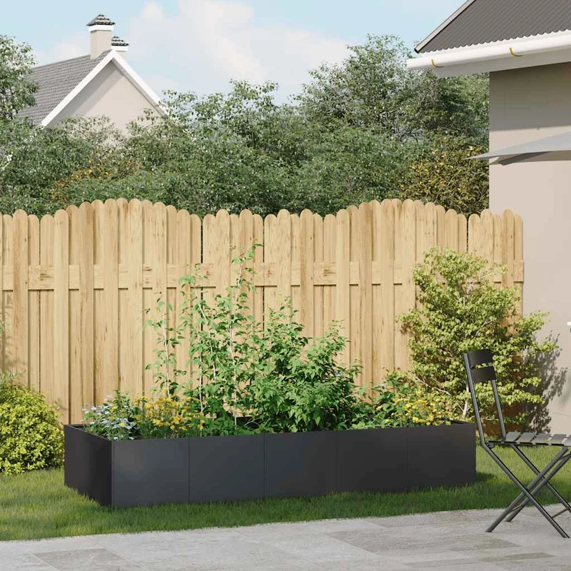 Jardinera De Acero Laminado En Frío Negro 200x80x40 Cm