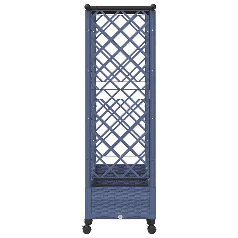 Cama Elevada Con Trellis Y Techo Gris 203 X 40 X 127 Cm Pp