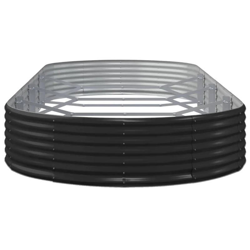 Jardinera Arriate Acero Galvanizado Antracita 373x140x36cm
