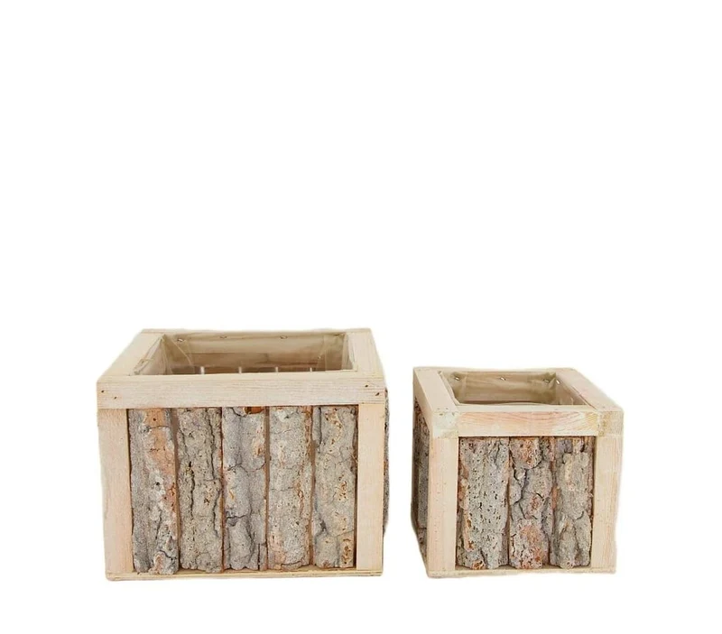 Macetero Madera Chopo 19x19x14cm