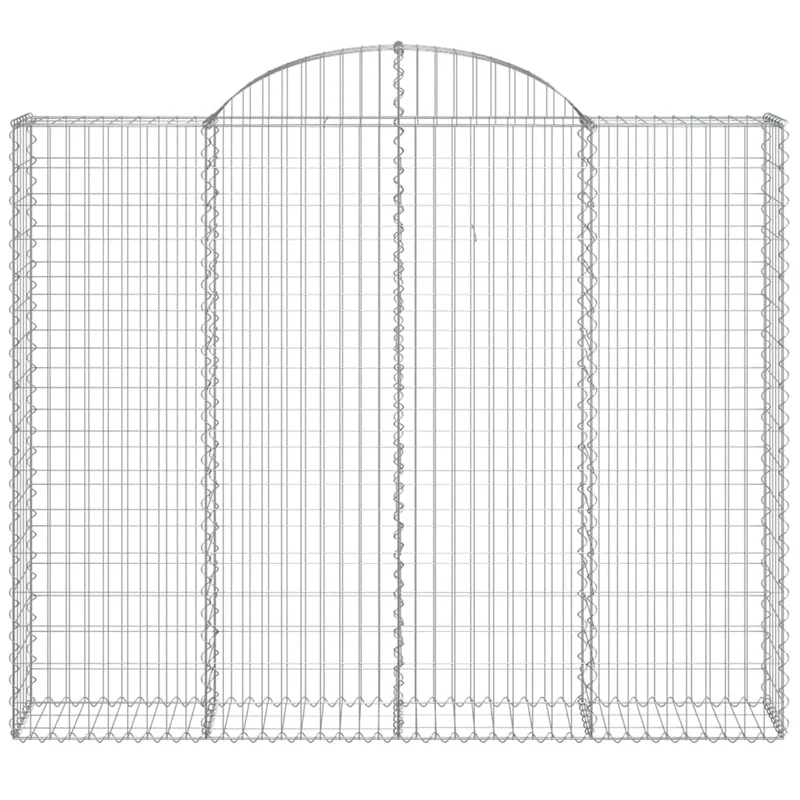 Cestas Gaviones 2 Uds Forma De Arco Hierro 200x30x160/180 Cm