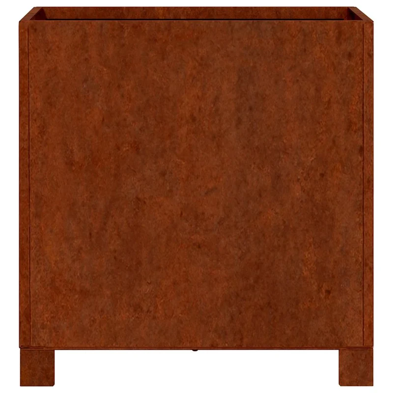 Jardinera Con Patas Acero Corten Oxidado 40x40x40 Cm